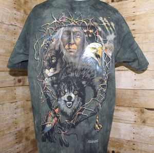 Vintage Native American Print Shirt, Nature Shirt